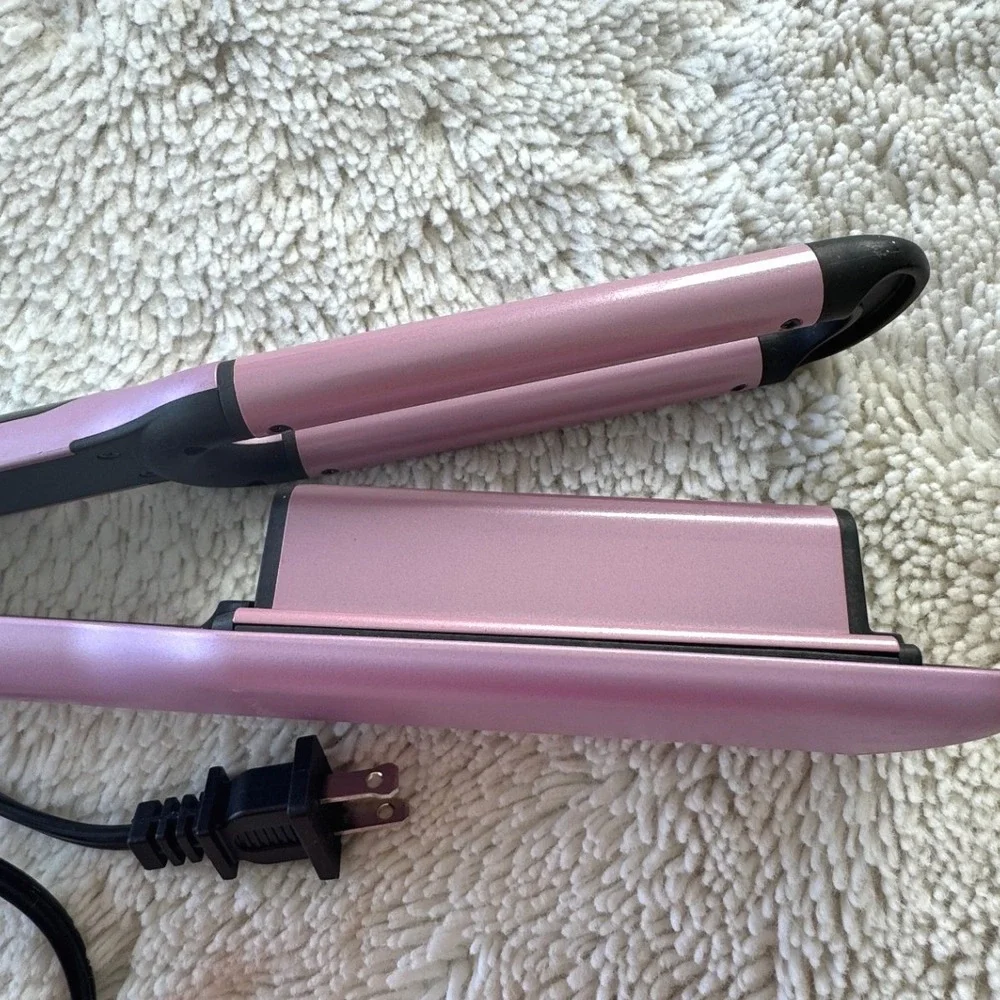 KIPOZI 3 Barrel Hair Waver Pink Ceramic Beach Waves Curler JDL-280US